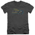 DC/GOTHAM RETRO - S/S ADULT V-NECK 30/1 - CHARCOAL