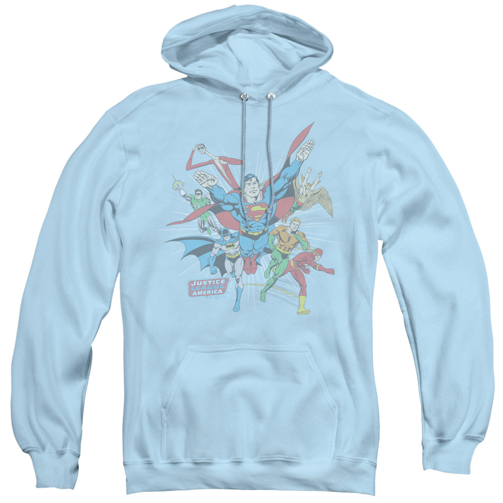 DC/LEAD THE CHARGE - ADULT PULLOVER HOODIE - LIGHT BLUE