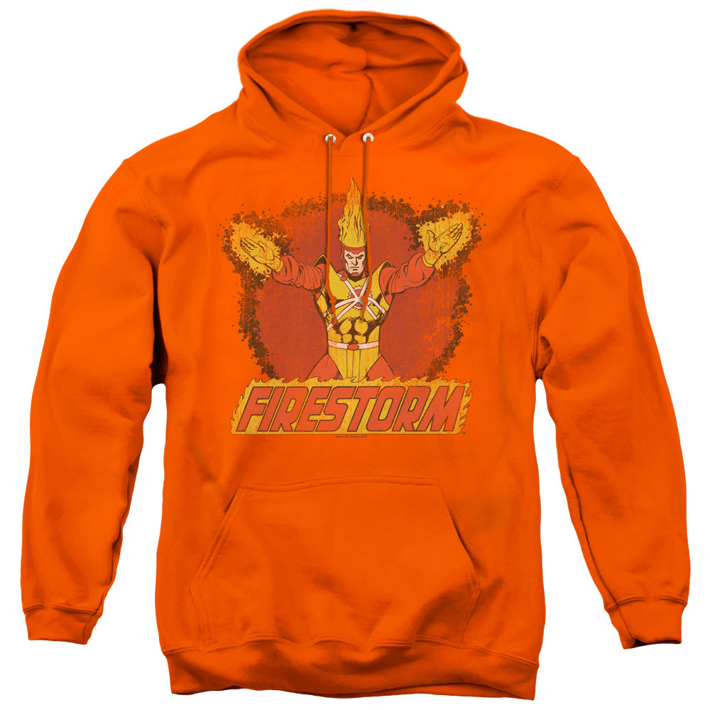 DC/RING OF FIRESTORM - ADULT PULLOVER HOODIE - ORANGE