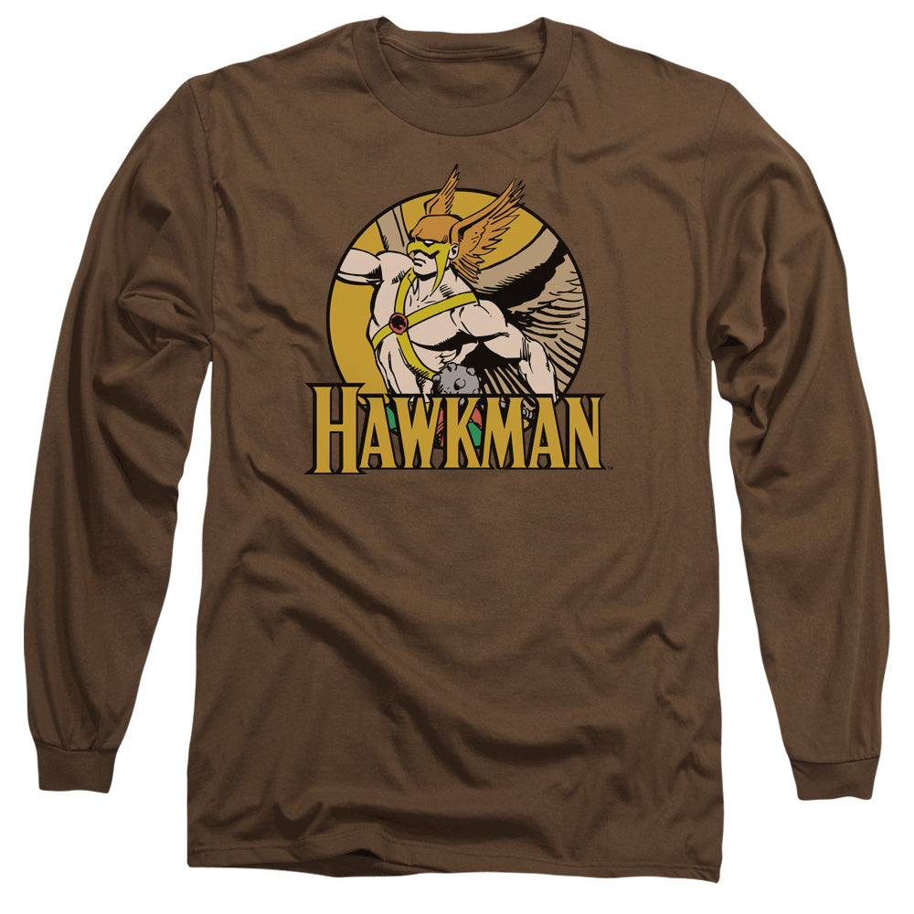 DC/HAWKMAN - L/S ADULT 18/1 - COFFEE