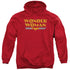 DC/WONDER WOMAN LOGO - ADULT PULLOVER HOODIE - RED