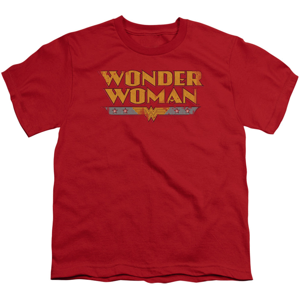 DC/WONDER WOMAN LOGO - S/S YOUTH 18/1 - RED