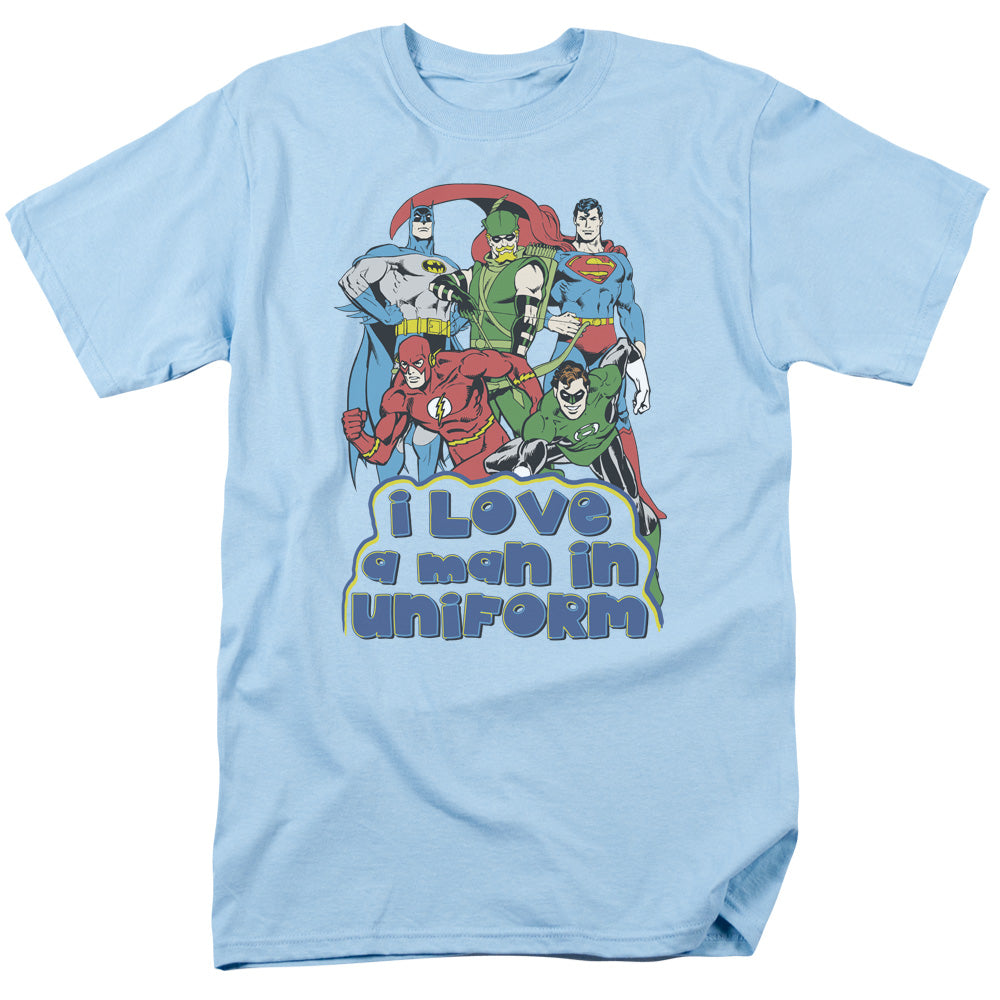 DC/I LOVE A MAN IN UNIFORM - S/S ADULT 18/1 - LIGHT BLUE