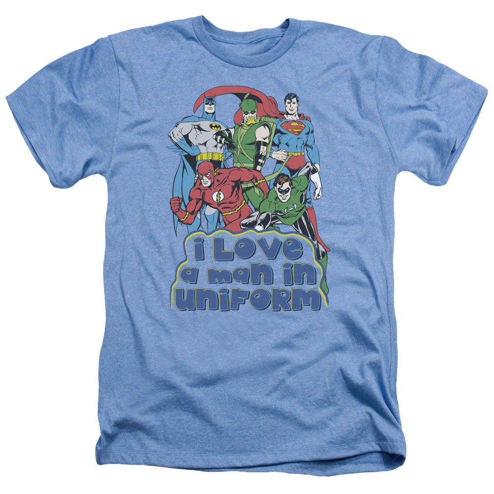 DC/I LOVE A MAN IN UNIFORM - ADULT HEATHER - LIGHT BLUE