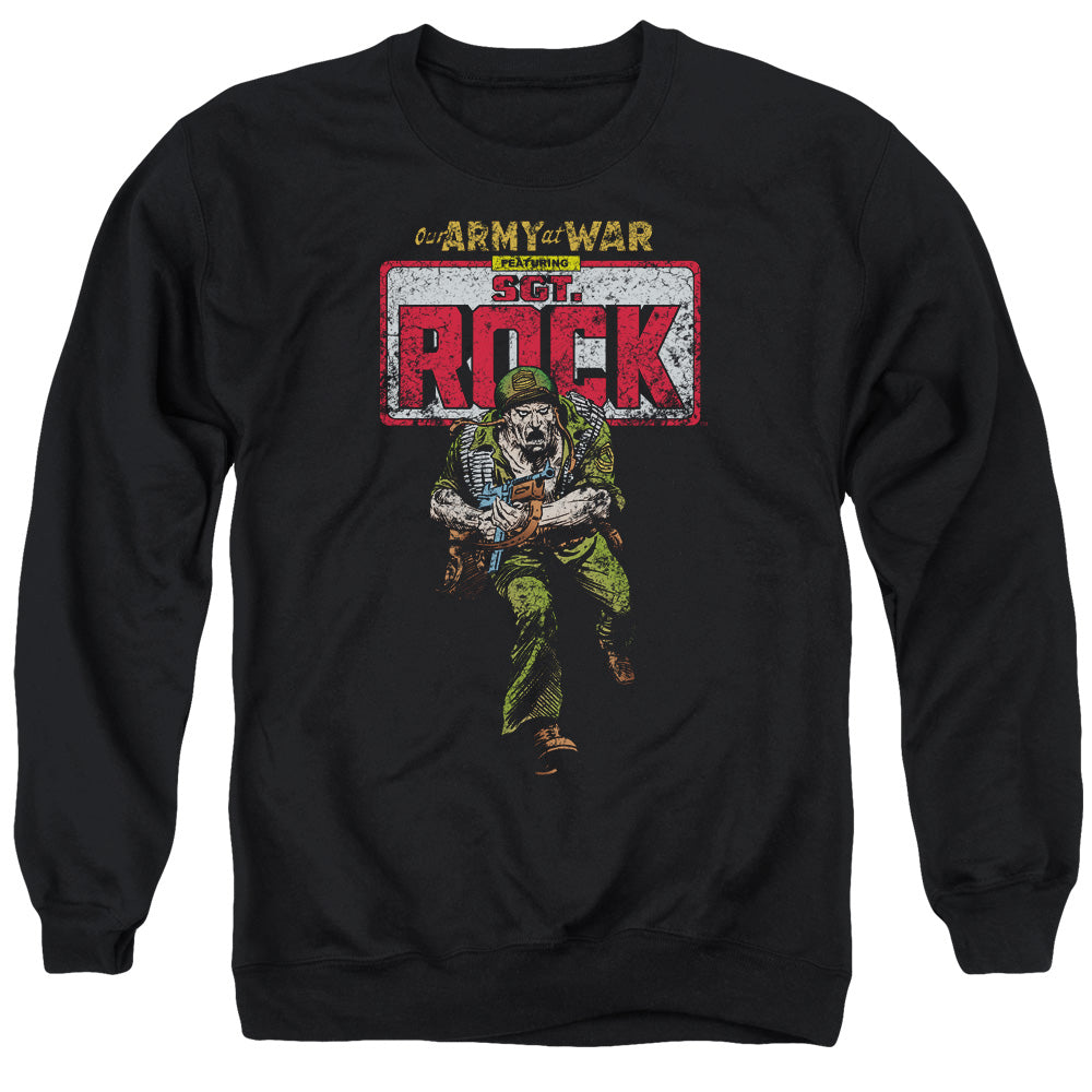 DC/SGT ROCK - ADULT CREWNECK SWEATSHIRT - BLACK