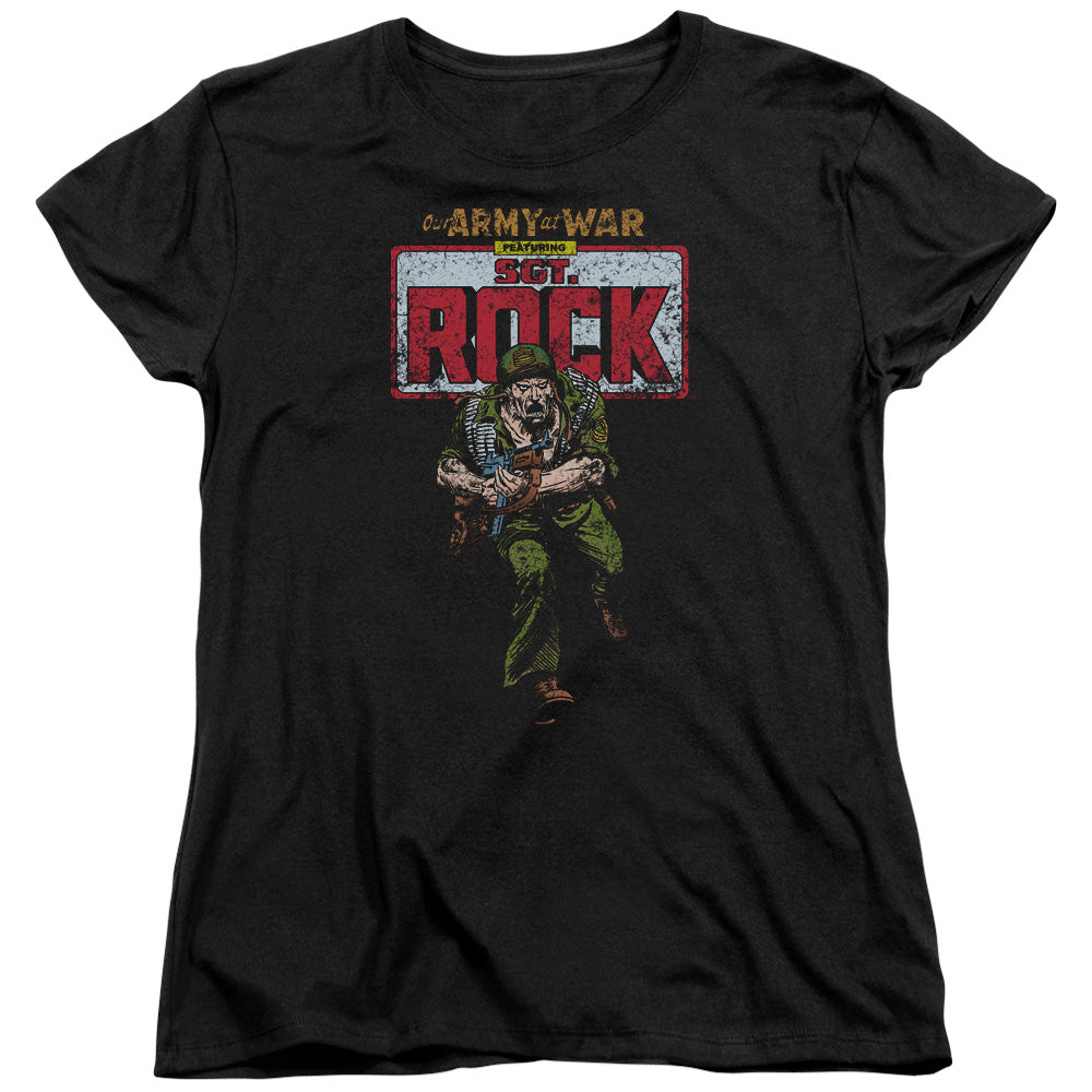 DC/SGT ROCK - S/S WOMENS TEE - BLACK
