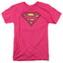 DC/SUPERMAN CLASSIC LOGO - S/S ADULT 18/1 - HOT PINK