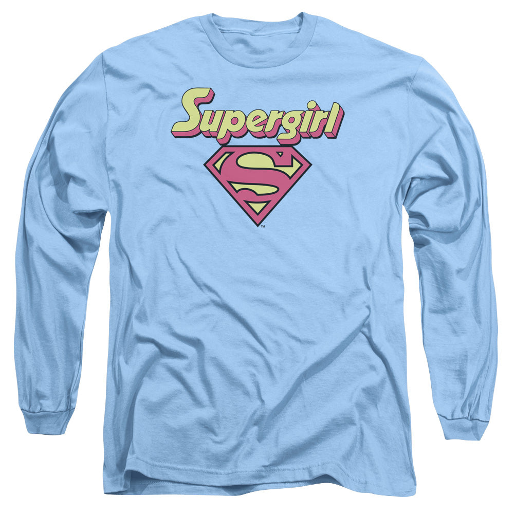 DC/IM A SUPERGIRL - L/S ADULT 18/1 - CAROLINA BLUE