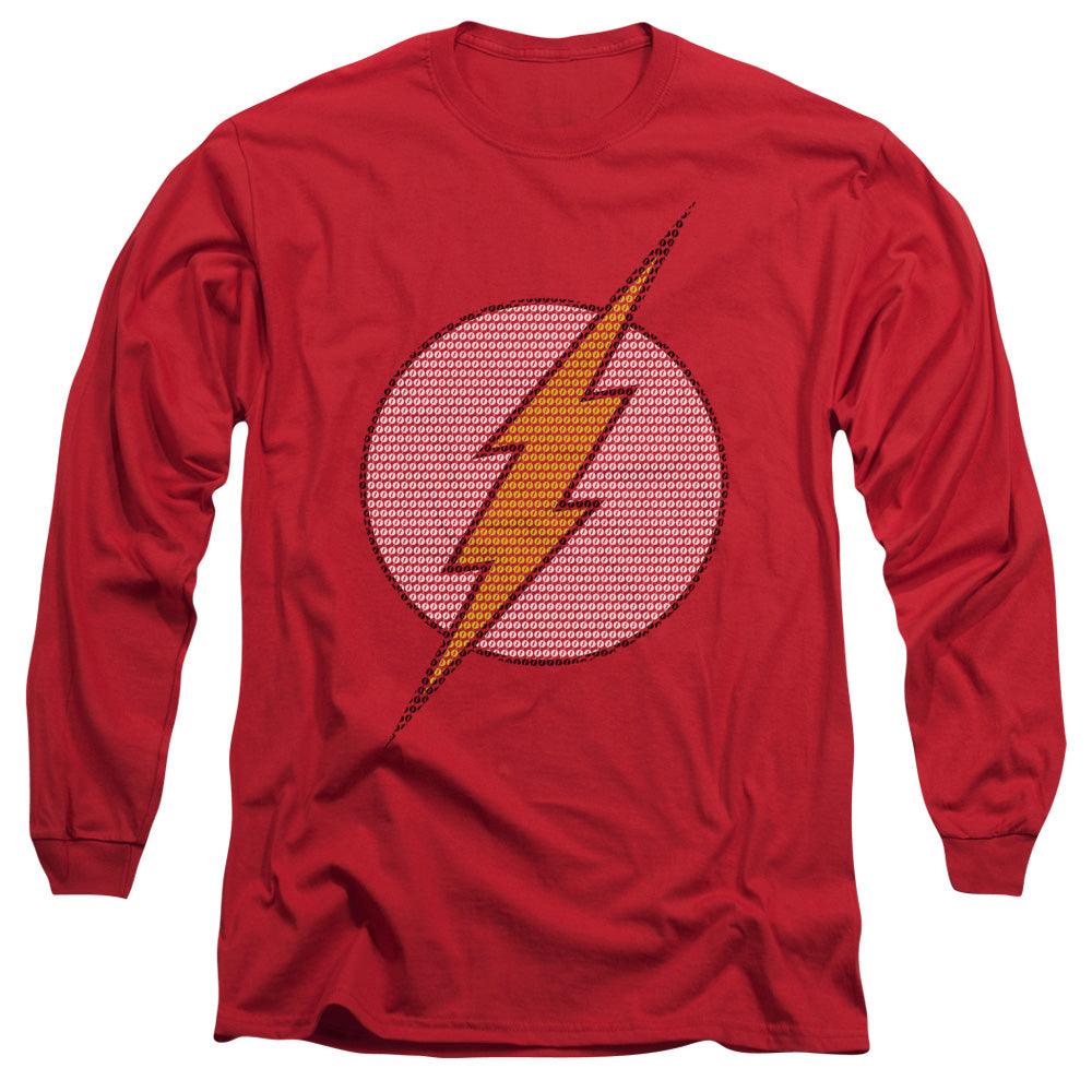 DC FLASH/FLASH LITTLE LOGOS - L/S ADULT 18/1 - RED