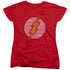 DC FLASH/FLASH LITTLE LOGOS - S/S WOMENS TEE - RED