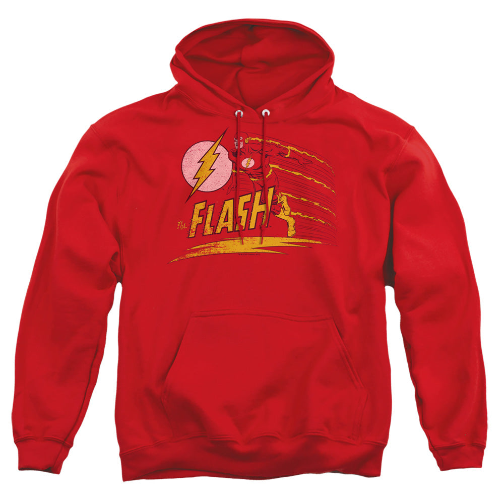 DC FLASH/LIKE LIGHTNING - ADULT PULLOVER HOODIE - RED