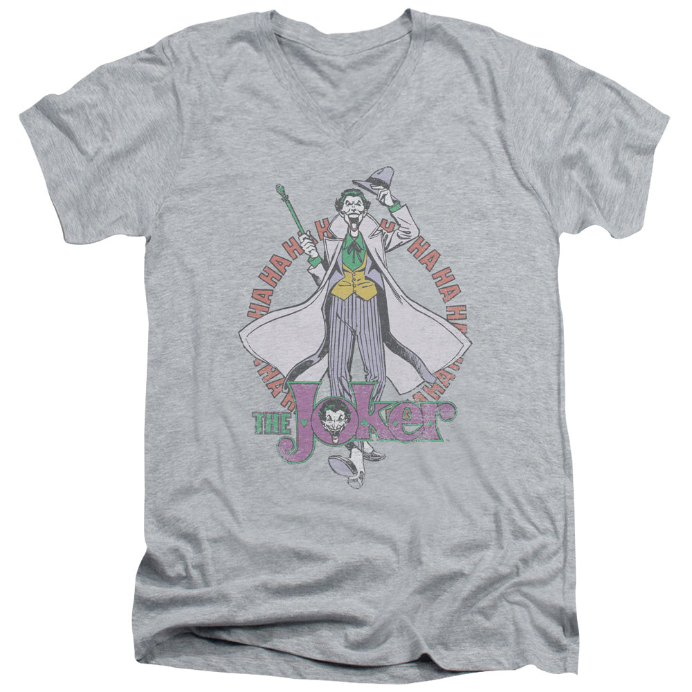 DC/MANIACAL - S/S ADULT V-NECK 30/1 - ATHLETIC HEATHER