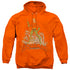 DC/AQUAMAN DISTRESSED - ADULT PULLOVER HOODIE - ORANGE