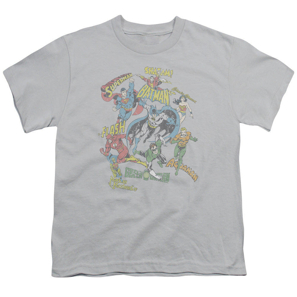 DC/SUPER COLLAGE - S/S YOUTH 18/1 - SILVER