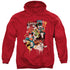 DC/DRIPPING CHARACTERS - ADULT PULLOVER HOODIE - RED