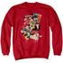 DC/DRIPPING CHARACTERS - ADULT CREWNECK SWEATSHIRT - RED