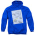 DC/LOGO NOTE PAPER - ADULT PULLOVER HOODIE - ROYAL BLUE