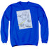 DC/LOGO NOTE PAPER - ADULT CREWNECK SWEATSHIRT - ROYAL BLUE
