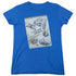 DC/LOGO NOTE PAPER - S/S WOMENS TEE - ROYAL BLUE