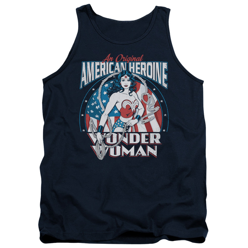 DC/AMERICAN HEROINE - ADULT TANK - NAVY