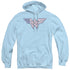 DC/RED,WHITE & BLUE - ADULT PULLOVER HOODIE - LIGHT BLUE
