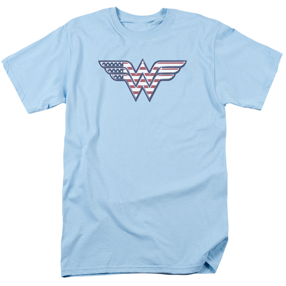 DC/RED,WHITE & BLUE - S/S ADULT 18/1 - LIGHT BLUE