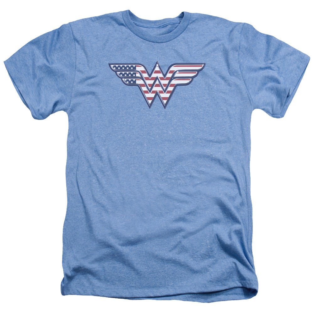 DC/RED,WHITE & BLUE - ADULT HEATHER - LIGHT BLUE