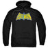 DCO/BATMAN NEON DISTRESS LOGO - ADULT PULLOVER HOODIE - BLACK