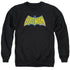 DCO/BATMAN NEON DISTRESS LOGO - ADULT CREWNECK SWEATSHIRT - BLACK