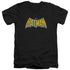DCO/BATMAN NEON DISTRESS LOGO - S/S ADULT V-NECK 30/1 - BLACK