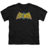 DCO/BATMAN NEON DISTRESS LOGO - S/S YOUTH 18/1 - BLACK