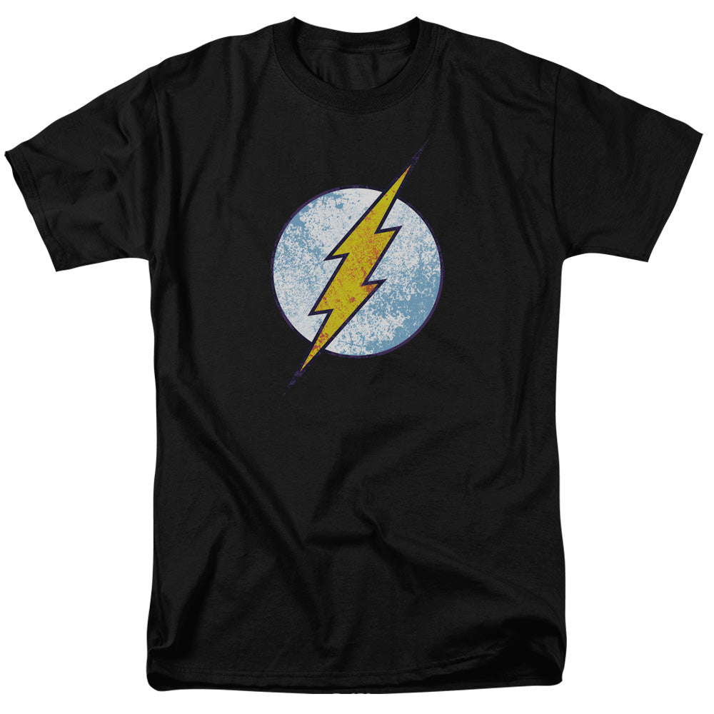 DC FLASH/FLASH NEON DISTRESS LOGO - S/S ADULT 18/1 - BLACK