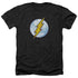 DC FLASH/FLASH NEON DISTRESS LOGO - ADULT HEATHER - BLACK