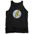 DC FLASH/FLASH NEON DISTRESS LOGO - ADULT TANK - BLACK