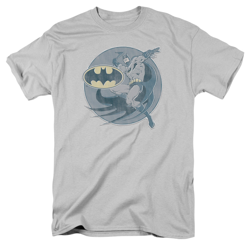 DCO/RETRO BATMAN IRON ON - S/S ADULT 18/1 - SILVER