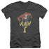 DC FLASH/DESATURATED FLASH - S/S ADULT V-NECK 30/1 - CHARCOAL