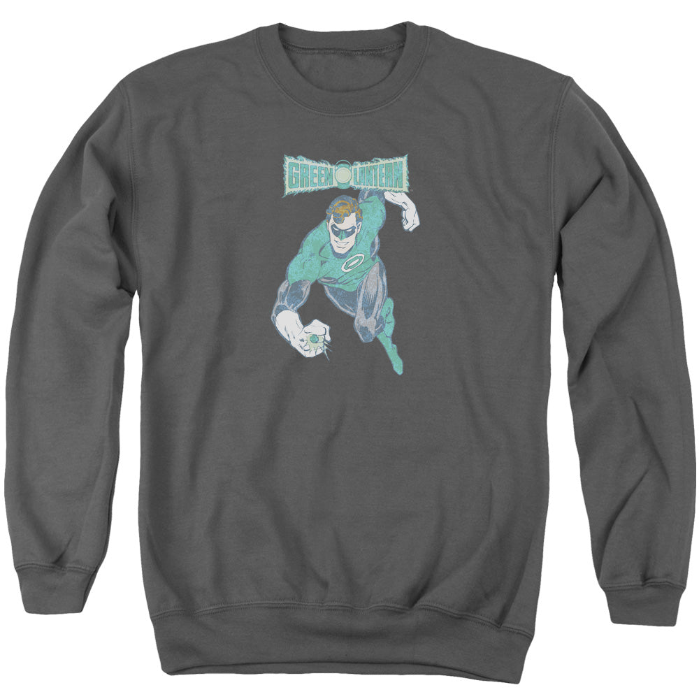 DCO/DESATURATED GREEN LANTERN - ADULT CREWNECK SWEATSHIRT - CHARCOAL