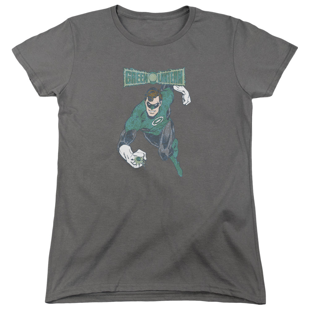DCO/DESATURATED GREEN LANTERN - S/S WOMENS TEE - CHARCOAL