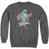 DCO/DESATURATED SUPERMAN - ADULT CREWNECK SWEATSHIRT - CHARCOAL
