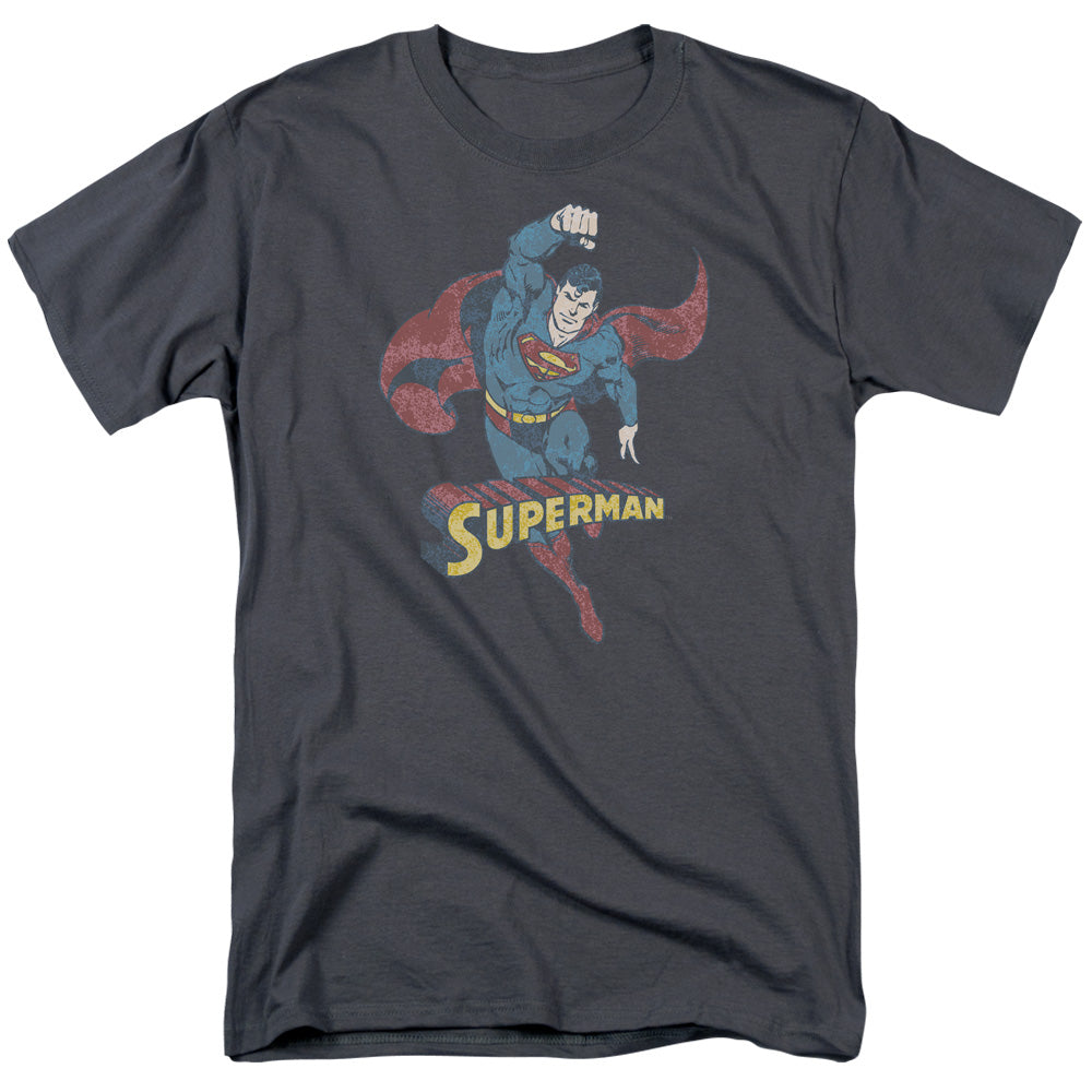 DCO/DESATURATED SUPERMAN - S/S ADULT 18/1 - CHARCOAL