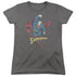 DCO/DESATURATED SUPERMAN - S/S WOMENS TEE - CHARCOAL