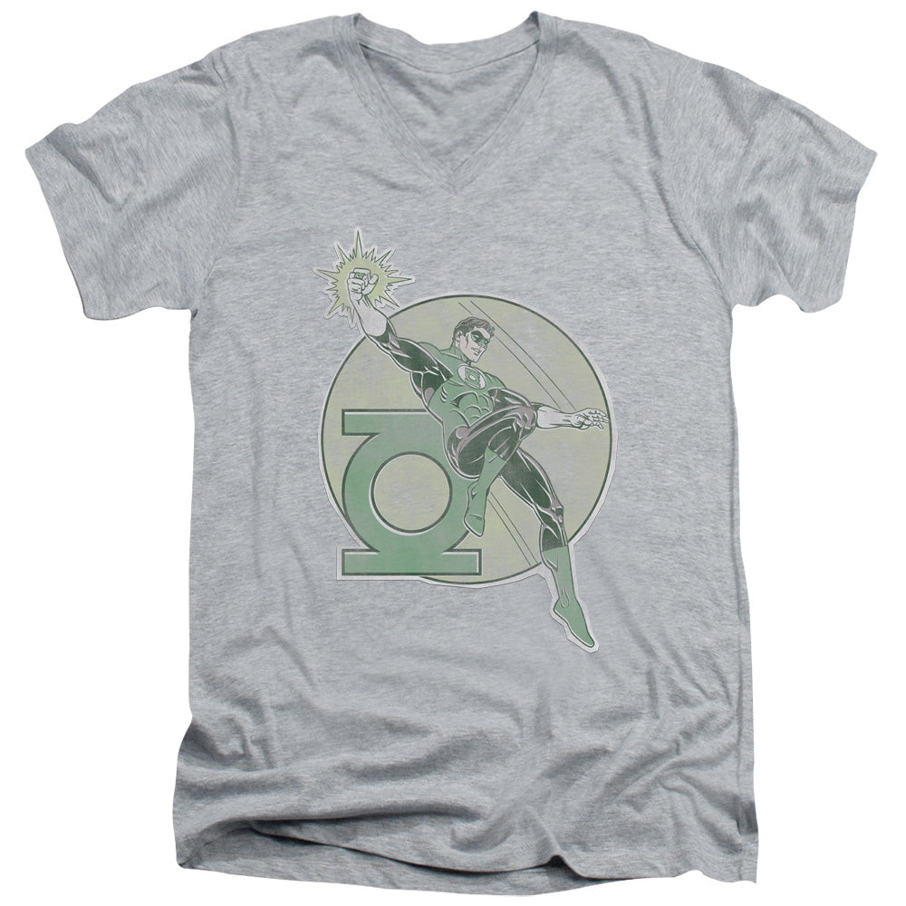 DCO/RETRO LANTERN IRON ON - S/S ADULT V-NECK 30/1 - ATHLETIC HEATHER