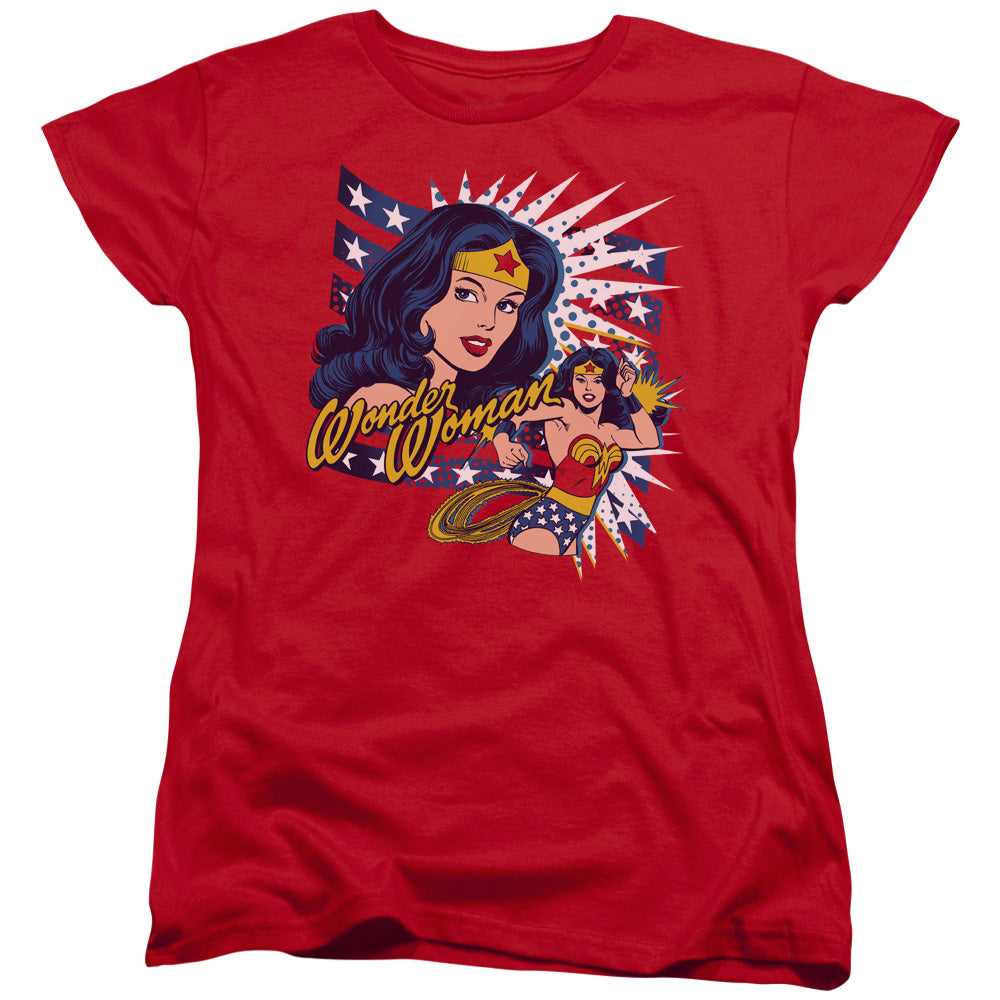 DCO/POP ART WONDER - S/S WOMENS TEE - RED