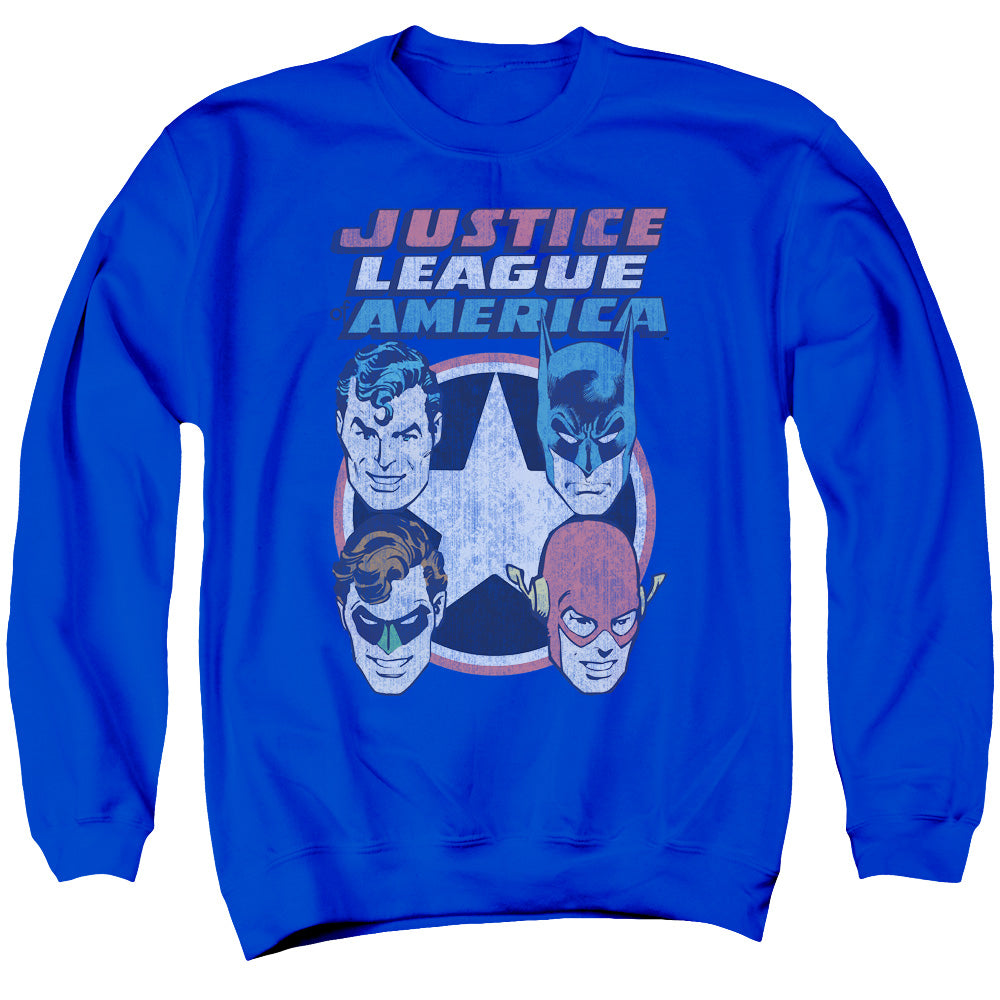 DCO/4 STARS - ADULT CREWNECK SWEATSHIRT - ROYAL BLUE
