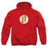 DC FLASH/ROUGH FLASH LOGO - ADULT PULLOVER HOODIE - RED