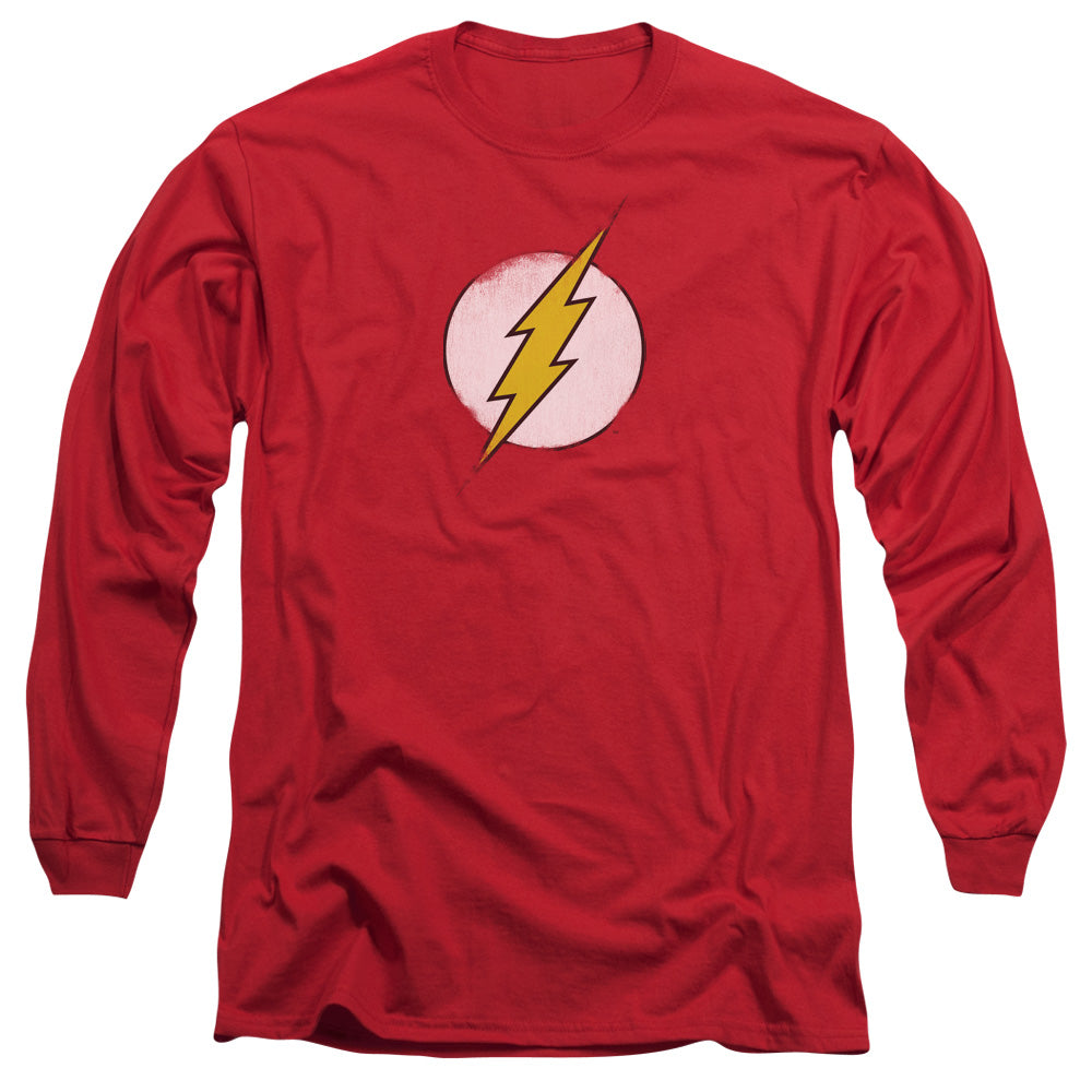 DC FLASH/ROUGH FLASH LOGO - L/S ADULT 18/1 - RED