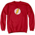 DC FLASH/ROUGH FLASH LOGO - ADULT CREWNECK SWEATSHIRT - RED