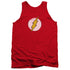 DC FLASH/ROUGH FLASH LOGO - ADULT TANK - RED