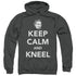 DC/KEEP CALM AND KNEEL - ADULT PULLOVER HOODIE - CHARCOAL