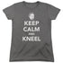 DC/KEEP CALM AND KNEEL - S/S WOMENS TEE - CHARCOAL